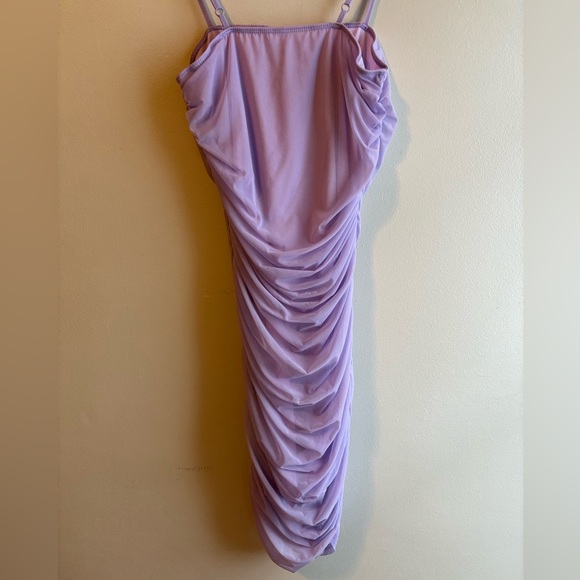 Purple Sinched Bodycon Dress by Shein - Picture 2 of 3